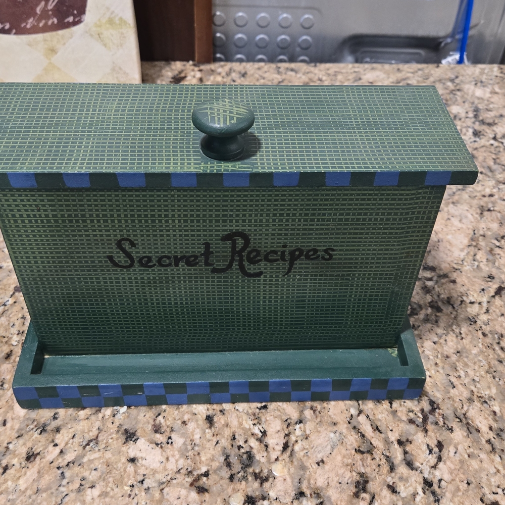 Green and Blue Recipe Box